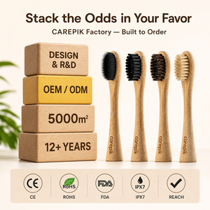 Têtes de brosse à dents électroniques pour adultes, 100% naturelles, biodégradables, sans plastique, écologiques, en poils de sanglier, taille moyenne, pour voyage et hôtel - Product Image 1
