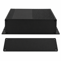 Boîtier de jonction en alliage d'aluminium 176*44mm, indice de protection IP54, durable, pour câblage de bornes, en alliage 6063 sablé, à montage sur bride, noir