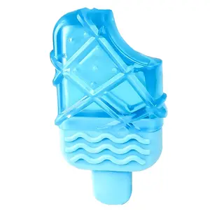 TPR mainan anjing bentuk ice-cream kualitas tinggi, mainan pelampung ringan gigit menggiling gigi pelatihan interaktif