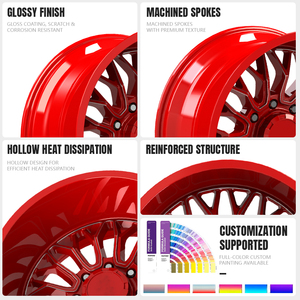 SPEED MEGA Forged Truck Custom 20x10 Gloss Black Machine Face Aluminum <b>Wheel</b> One Piece Cast Multi <b>Spoke</b> Passenger Car Rims - Product Image 2