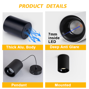 Lámpara LED de Techo Empotrada Cilíndrica Regulable de Aluminio para Hotel, 15W 10W, Luz de Techo para el Hogar - Product Image 2