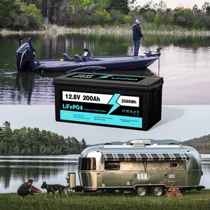 BMS built-in Long life RV lifepo4 12v 200ah batteria al litio lifepo4 a ciclo profondo