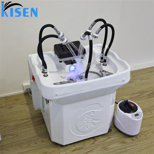 Kisen Compact Head Spa <span class=keywords><strong>Bac</strong></span> Sans Plomberie Mobile Style Japonais Shampooing Évier Salon Plateau De Massage avec Chauffage et Réservoir D'eau 60L - Product Image 2