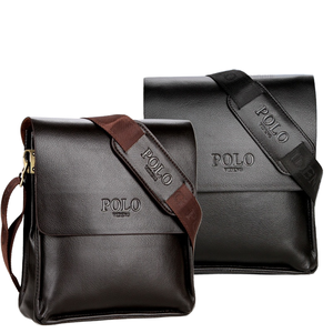 Sac messager tendance en cuir PU grand format, imperméable, de haute qualité, sac bandoulière personnalisé, sac à bandoulière vintage de luxe de créateur - Product Image 1