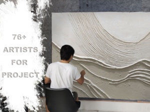 Cuadro de Paisaje Pintado a Mano, Gran Lienzo Colorido <span class=keywords><strong>para</strong></span> Decoración de <span class=keywords><strong>Comedor</strong></span>, Sala de Estar <span class=keywords><strong>y</strong></span> Hogar - Product Image 3