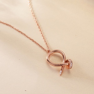 Collar de Moda con Circonitas, Chapado en Rodio, Plata 925, para Mujer, Estilo Moderno para Bodas - Product Image 4