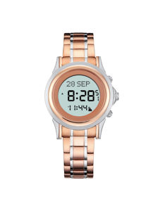 Montre automatique de <span class=keywords><strong>prière</strong></span> musulmane Azan 2017 <span class=keywords><strong>pour</strong></span> les amoureux, couleur or, acier inoxydable, montre islamique - Product Image 5
