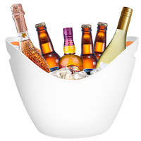 Personnalisé directement en usine Salye Bar Champagne Bière Acrylique Seau à glace avec poignées Grands seaux à glace Seau à bière