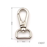 Matériel d'artisanat de luxe Boucle pivotante à anneau en D Fermoir mousqueton pivotant robuste pour sac ou porte-clés