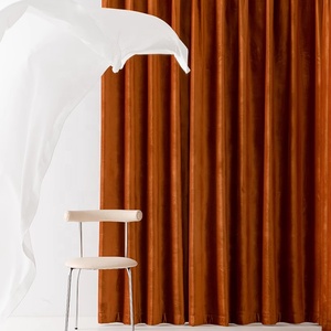 Recommander élégant 100% polyester velours tissu décoré motorisé rideau automatique de scène occultant pour l'école de théâtre d'église - Product Image 2