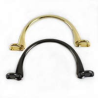 Meetee F1-79 12/14Cm Bán Hình Tròn Bag Frames Phần Cứng Phụ Kiện Hợp Kim Bag Handle Clasp Clutch Khóa Với D Nhẫn Purse Xử Lý
