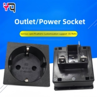 Prise de courant miniature encastrée pour panneau électrique, prise AC, prise EURO, prise industrielle en plastique - Prix de gros