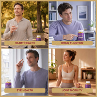 Huile de poisson à haute concentration d'oméga-3 960 mg en gélules molles EPA DHA Complément alimentaire 1 g x 60 capsules pour adultes