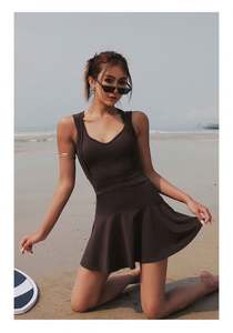 Теннисная одежда для занятий спортом Спортивная одежда для занятий йогой <span class=keywords><strong>2</strong></span> в 1 цельнокроеное теннисное платье со встроенными шортами - Product Image 5