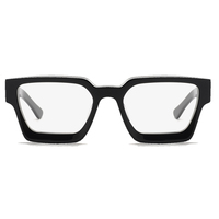 Nouvelles montures de lunettes optiques de luxe haut de gamme pour hommes et femmes matériau en acétate solide avec des lunettes à grande monture épaisses