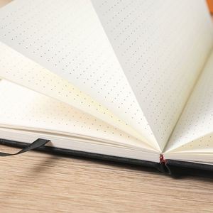 สมุดบันทึกแบบจุด A5 100 แกรม ปกหนัง PU พร้อมสายรัดยางยืด สำหรับธุรกิจ - Product Image 3