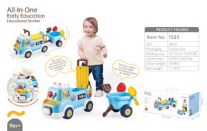 Phim hoạt hình tương tác bé tập đi có thể điều chỉnh tốc độ đẩy đồ chơi âm nhạc mềm đèn chống trượt bánh xe học tập đi bộ làm bằng nhựa bền - Product Image 5