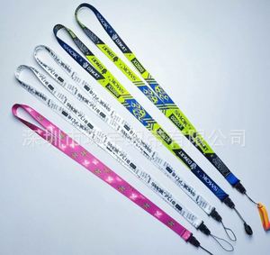 Lanières personnalisées en polyester avec logo promotionnel, sublimation, transfert thermique, satin, imprimées avec anneau en caoutchouc de silicone - Product Image 3