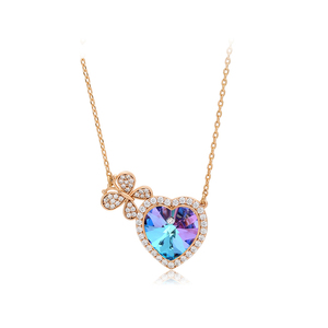 X000713660 xuping takı güzel leylak kolye kolye zarif basit moda 18K altın renk sadelik kolye