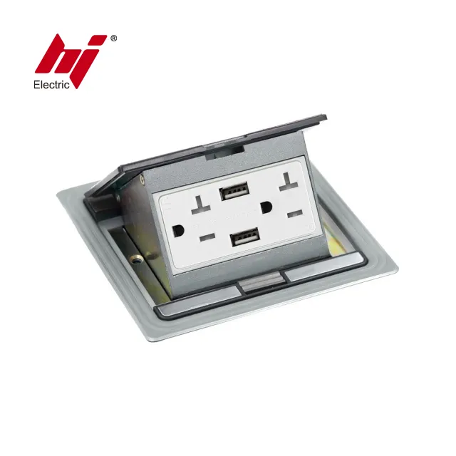 Caja impermeable de acero inoxidable con certificación UL Receptáculo dúplex de carga USB 4A de alta velocidad