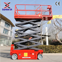 Plateforme de travail en hauteur à ciseaux autopropulsée robuste, électrique hydraulique, 300 kg, 320 kg, 350 kg, 8 m, 12 m