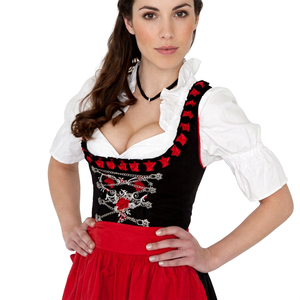 Vestido Dirndl Tradicional Bávaro de la Mejor Calidad, Estilo Trachten, para Oktoberfest, Mini Dirndl Alemán - Product Image 1