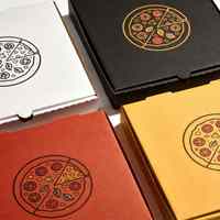 Boîte à pizza en papier kraft personnalisée, boîte d'emballage alimentaire en carton ondulé pour la livraison de pizzas à emporter, fournisseur d'usine en gros