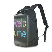 Mochila inteligente LED impermeable, personalizada, a la moda, con pantalla Digital de píxeles personalizable