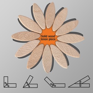 KSEIBI 150 pièces de biscuits de <span class=keywords><strong>menuisier</strong></span> en bois de qualité industrielle, bois massif # Plaque de jointoiement pour biscuits, personnalisable, support OEM, chevilles en bois - Product Image 3