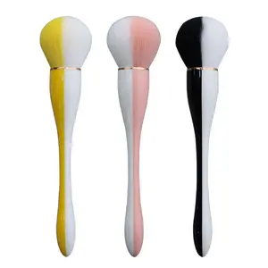 Wholesale Colorful Plastic Handle Manicure Cleaning Brush Soft Synthetic Dust Brush Private Label Make Up Blush Makeup Brushes