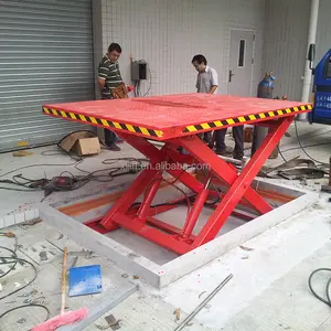 طاولة رافعة هيدروليكية كهربائية لسطح يصل حتى 2 طن مخصصة حسب الطلب