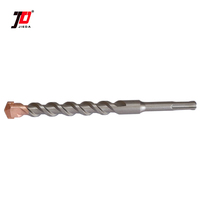 Foret de centrage SDS double cannelure 100 mm, finition argentée, acier 40Cr, pointes en carbure de tungstène YG8, pour perçage à tête croisée/plat, vente en gros