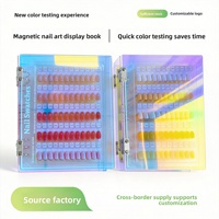 Livre d'affichage magnétique en acrylique irisé pour nail art, 120/180/240 couleurs, nuancier amovible, tableau de couleurs de vernis gel pour salon