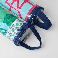 Sac de transport portable en PVC transparent pour tapis de mahjong, avec poignée, pour tapis de jeu enroulable et rangement à domicile