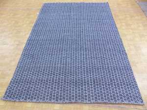 Personnalisable 9x12 bleu Beige noué à la main Oushak Vintage tapis turc pour salon décor à la maison - Product Image 3