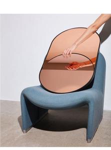 <span class=keywords><strong>Miroir</strong></span> mural ovale à cadre métallique moderne, avec <span class=keywords><strong>miroir</strong></span> <span class=keywords><strong>noir</strong></span>, pour l'entrée, salle de bains, salon - Product Image 5