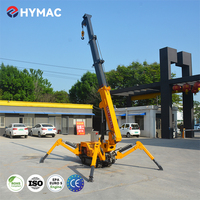 Mini-grue araignée électrique hybride essence de 1,5 tonne et 650 mm de largeur pour levage en construction intérieure
