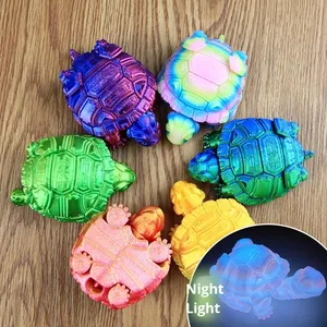 Juguete de Tortuga Mecánica de Plástico Impreso en 3D al por Mayor, Modelo Personalizado con Cabeza Retráctil, Escala 1/12, Temática de Películas y TV, Marca 123 - Product Image 2