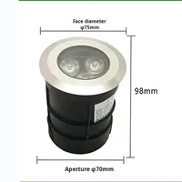1W Mini projecteur à LED en acier inoxydable IP65 étanche 3500K blanc chaud pour l'extérieur, sous-marin, jardin intégré