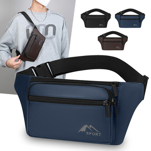 Sac banane de sport extérieur en cuir PU noir pour hommes et femmes, avec bandoulière réglable, sacoche de téléphone à bandoulière pour usage quotidien - Product Image 5