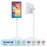 Écran intelligent portable 4K UHD de 32 pouces, Android 14, stockage 128 Go, batterie 15000 mAh, diffusion sans fil, direct usine OEM ODM pour la maison