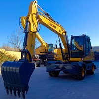 Excavator Roda Merek China Shanzhong 15 Ton, Mesin Konstruksi Model SZL160 dengan Sertifikasi CE