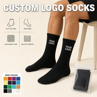 Chaussettes de sport pour hommes en coton, tricotées, de luxe, de créateur, avec logo imprimé, pour la vente en gros, personnalisables, emballées