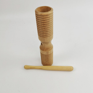 Aplaudidores dobles de madera, instrumento de percusión ranurado para niños, ayuda para la enseñanza musical, color madera natural - Product Image 2