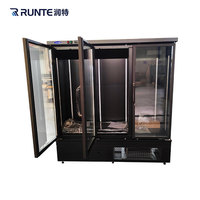 Congélateur de présentation réfrigérée, réfrigérateur vertical commercial, armoire réfrigérée, porte en verre pour supermarché