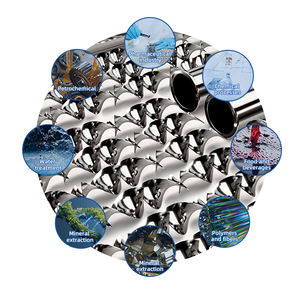 เครื่องผสมแบบคงที่ SS304/316 แบบอินไลน์ พร้อมหน้าแปลน/ไตรแคลมป์ สำหรับกระบวนการบำบัดน้ำด้วยสารเคมี - Product Image 4