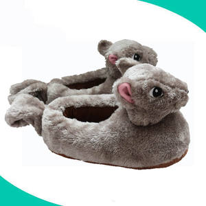 Pantoufles d'hiver en peluche douce pour enfants, pantoufles chaudes en forme d'animal, en peluche de dessin animé, d'âne, nouvelle collection - Product Image 5