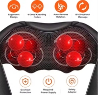 Meilleure Vente Appareil de Massage Électrique Portable Anti-Douleur par Vibrations pour le Corps et le Dos, Masseur Shiatsu Chauffant pour la Nuque et les Épaules