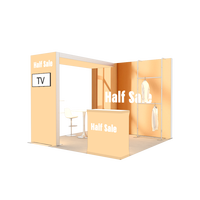 Boîte à lumière LED SEG en aluminium sans outil, stand d'exposition portable, présentoir pour salon professionnel avec comptoir et support TV