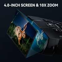 Binoculares de Visión Nocturna Digitales Inskam 339, 2MP, Grabación de Video 4K 1080P, Zoom 10x, Alcance de 800m, Gafas Recargables, Pantalla IPS de 4 Pulgadas